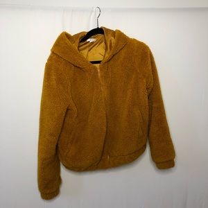 Ardene Mustard Yellow Teddy Coat